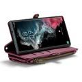 CASEME Etui Pokrowiec Portfel do Samsung Galaxy S22 Ultra czerwone