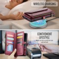 CASEME Etui Pokrowiec Portfel do Samsung Galaxy S22 Ultra czerwone
