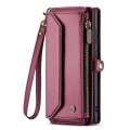 CASEME Etui Pokrowiec Portfel do Samsung Galaxy S22 Ultra czerwone