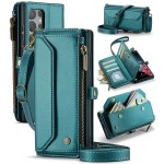 CASEME Etui Pokrowiec Portfel do Samsung Galaxy S22 Ultra zielony
