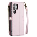 CASEME Etui Pokrowiec Portfel do Samsung Galaxy S22 Ultra różowy