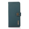 KHAZNEH Skórzane Etui Pokrowiec z RFiD do Samsung Galaxy S22 Ultra zielone