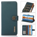 KHAZNEH Skórzane Etui Pokrowiec z RFiD do Samsung Galaxy S22 Ultra zielone