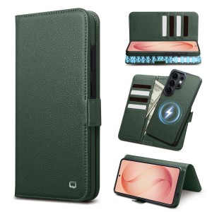 QIALINO Eleganckie Wyjmowane Etui do Samsung Galaxy S26 Ultra zielone