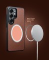 QIALINO Eleganckie Wyjmowane Etui do Samsung Galaxy S26 Ultra brązowe