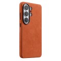 MELKCO Skórzane Etui Plecki do Samsung Galaxy S26 Ultra pomarańczowe