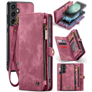 Etui Pokrowiec Portfel CASEME do Samsung Galaxy S23 FE czerwony