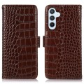 Skórzane Etui Pokrowiec FRID do Samsung Galaxy S23 FE brązowy