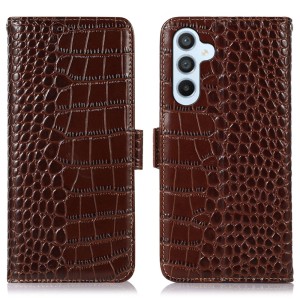 Skórzane Etui Pokrowiec FRID do Samsung Galaxy S23 FE brązowy