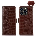 Skórzane Etui Pokrowiec FRID do iPhone 14 Pro brązowy