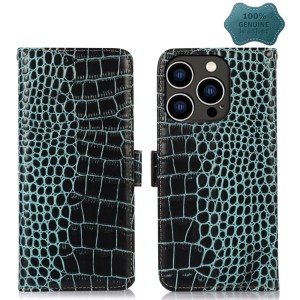 Skórzane Etui Pokrowiec FRID do iPhone 14 Pro zielony