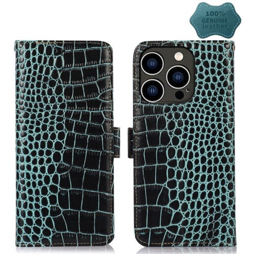 Skórzane Etui Pokrowiec FRID do iPhone 14 Pro zielony