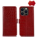 Skórzane Etui Pokrowiec FRID do iPhone 14 Pro czerwony