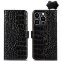 Skórzane Etui Pokrowiec FRID do iPhone 14 Pro czarny