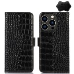 Skórzane Etui Pokrowiec FRID do iPhone 14 Pro czarny