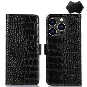Skórzane Etui Pokrowiec FRID do iPhone 14 Pro czarny