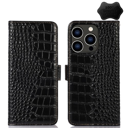 Skórzane Etui Pokrowiec FRID do iPhone 14 Pro czarny