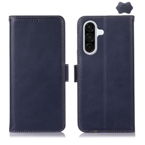 Granatowe Skórzane Etui Pokrowiec FRID do Samsung Galaxy A57