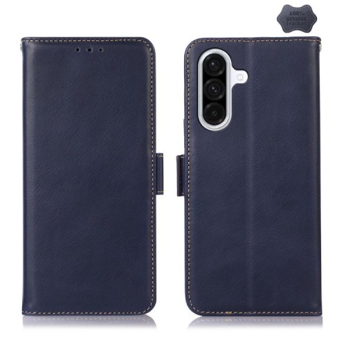 Granatowe Skórzane Etui Pokrowiec FRID do Samsung Galaxy A57