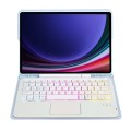 Niebieski Pokrowiec Etui Podświetlana Klawiatura z TouchPad do Samsung Galaxy Tab S10 Lite / Tab S10 FE