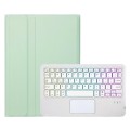 Zielony Pokrowiec Etui Podświetlana Klawiatura z TouchPad do Samsung Galaxy Tab S10 Lite / Tab S10 FE