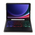 Czarny Pokrowiec Etui Podświetlana Klawiatura z TouchPad do Samsung Galaxy Tab S10 Lite / Tab S10 FE