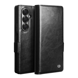 QIALINO Eleganckie Skórzane Etui do Samsung Galaxy Z Fold7 czarne