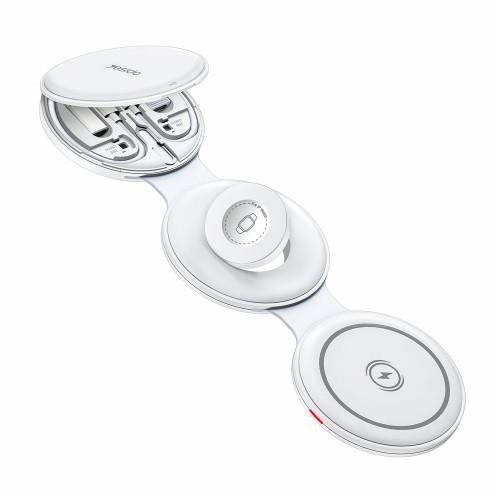 YESIDO Składana Magnetyczna Ładowarka Bezprzewodowa do iPhone, Apple Watch