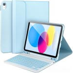 Niebieskie Etui Bezprzewodowa Klawiatura do Samsung Galaxy Tab S10 Lite / Tab S10 FE