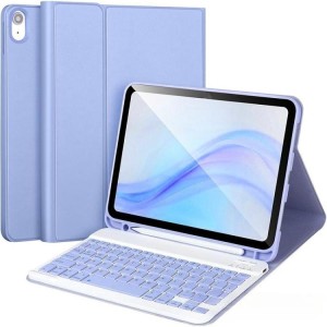 Fioletowe Etui Bezprzewodowa Klawiatura do Samsung Galaxy Tab S10 Lite / Tab S10 FE