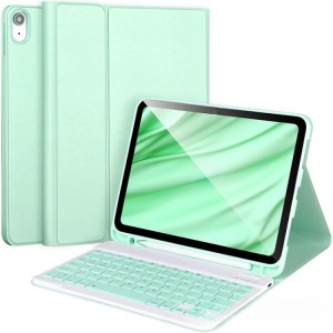Zielone Etui Bezprzewodowa Klawiatura do Samsung Galaxy Tab S10 Lite / Tab S10 FE