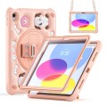 Mocne Etui dla Dzieci z Uchwytem i Paskiem do iPad 11 2025 / iPad 10 2022 różowe