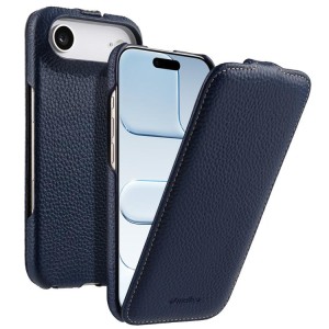 MELKCO MagSafe Skórzane Etui Pionowe do iPhone Air granatowe