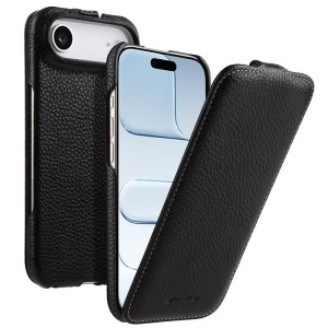 MELKCO MagSafe Skórzane Etui Pionowe do iPhone Air czarne