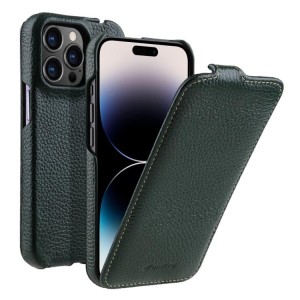 MELKCO MagSafe Skórzane Etui z Klapką do iPhone 14 Pro Max zielone
