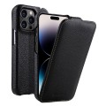 MELKCO MagSafe Skórzane Etui z Klapką do iPhone 14 Pro Max czarne