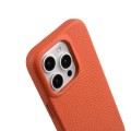 MELKCO Skórzane Etui Obudowa MagSafe do iPhone 16 Pro Max pomarańczowe