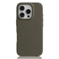 MELKCO Skórzane Etui Obudowa MagSafe do iPhone 16 Pro Max szare