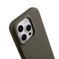 MELKCO Skórzane Etui Obudowa MagSafe do iPhone 16 Pro Max szare