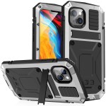 R-JUST Pancerne Etui Antywstrząsowe do iPhone 14 Plus srebrne