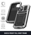 R-JUST Pancerne Etui Antywstrząsowe do iPhone 14 Plus srebrne
