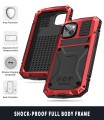 R-JUST Pancerne Etui Antywstrząsowe do iPhone 14 Plus czerwone