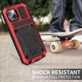 R-JUST Pancerne Etui Antywstrząsowe do iPhone 14 Plus czerwone