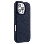MELKCO Skórzane Etui Obudowa MagSafe do iPhone 16 Pro Max granatowe