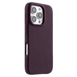 MELKCO Skórzane Etui Obudowa MagSafe do iPhone 16 Pro fioletowe