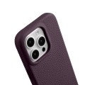 MELKCO Skórzane Etui Obudowa MagSafe do iPhone 16 Pro fioletowe