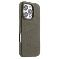 MELKCO Skórzane Etui Obudowa MagSafe do iPhone 16 Pro szare