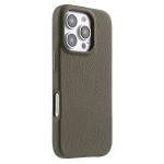 MELKCO Skórzane Etui Obudowa MagSafe do iPhone 16 Pro szare