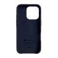 MELKCO Skórzane Etui Obudowa MagSafe do iPhone 16 Pro granatowe