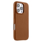 MELKCO Skórzane Etui Obudowa MagSafe do iPhone 16 Pro brązowe